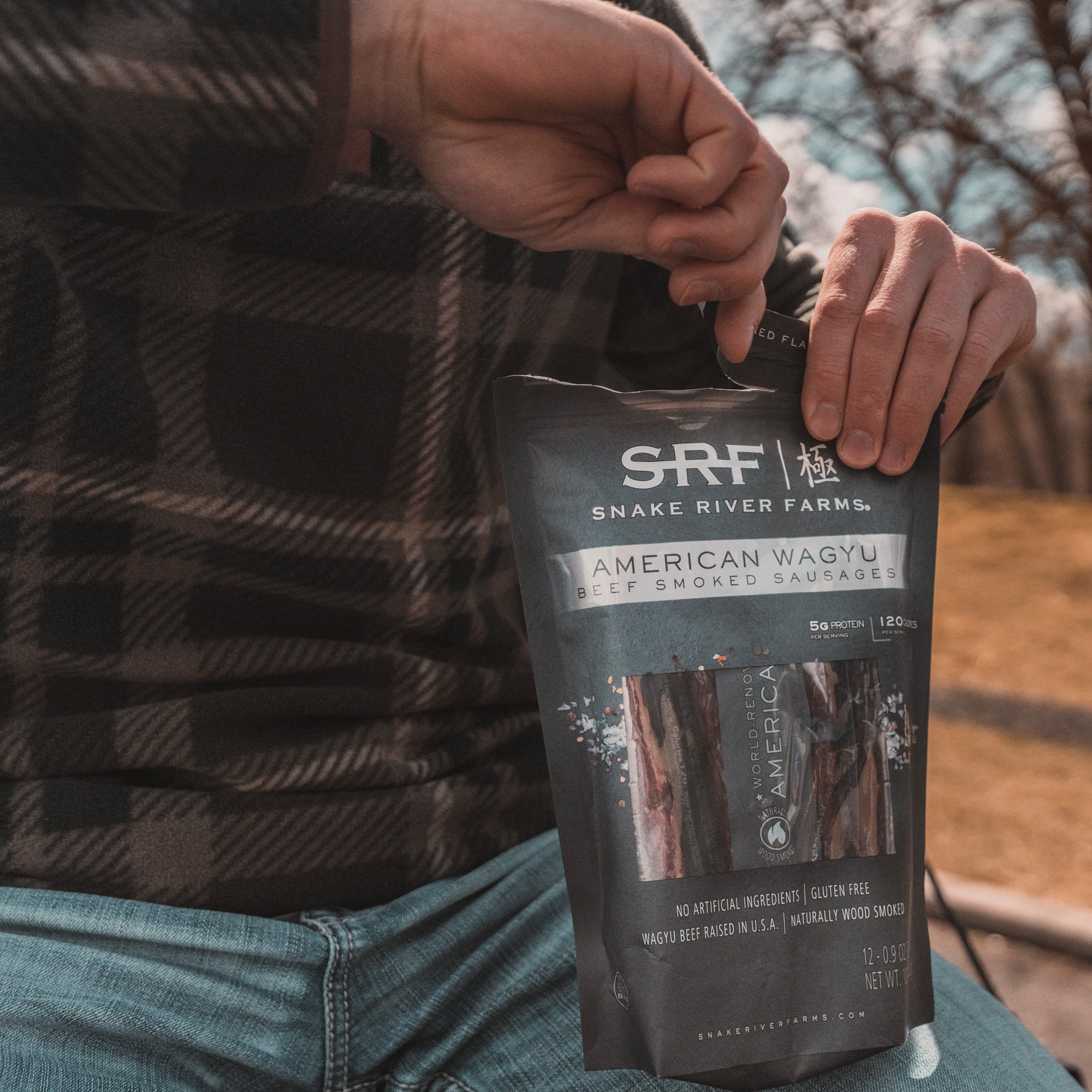 Buy Wagyu Smoked Beef Sticks - Snake River Farms