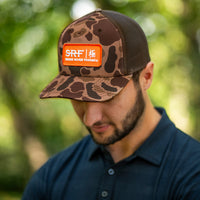 Man wearing SRF Duck Camo Hat