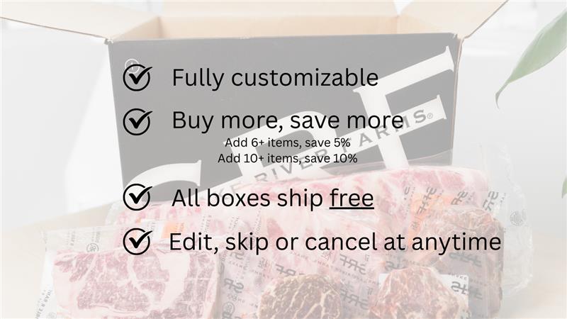 Promotional text overlay on a product with customization and quantity savings options.