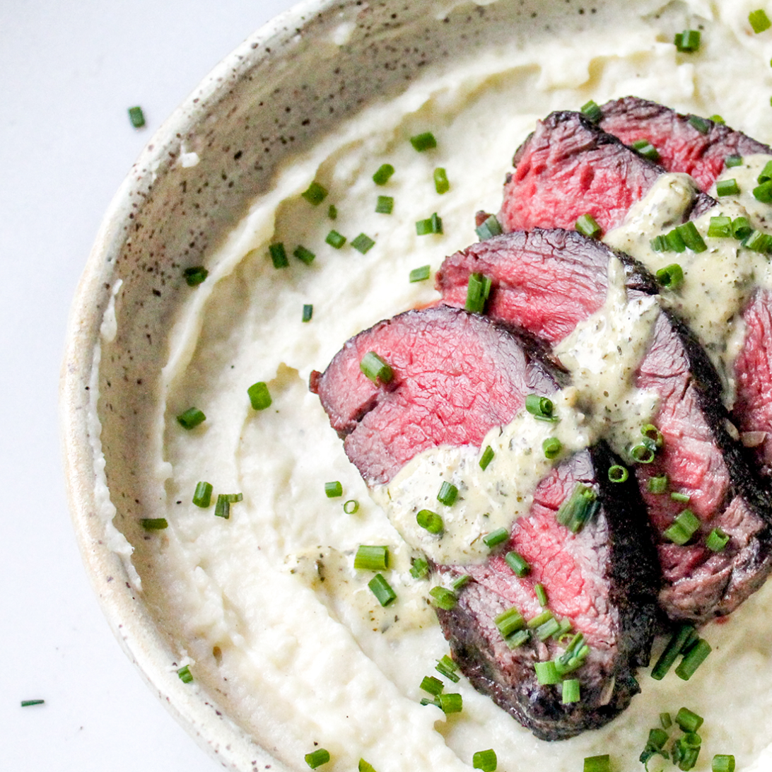 Tenderloin Roast in Dijon sauce with onions