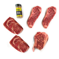 Wagyu steak and steak seasoning 