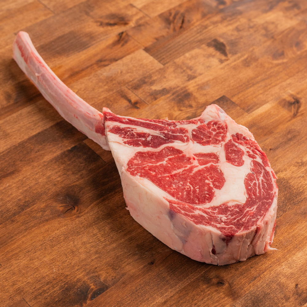 Buy USDA Choice Tomahawk Steaks Online | Snake River Farms