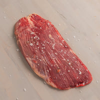 raw USDA Flank with Salt Flakes 